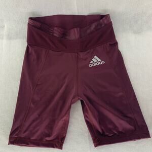 Adidas Techfit Primegreen Biker Shorts Maroon Size S Compression